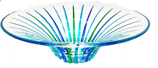 Timeless Crystal Centerpiece Bowl - Blue