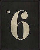 Numbers on Black Wall Print No. 6 - Spicher and Company - Trovati