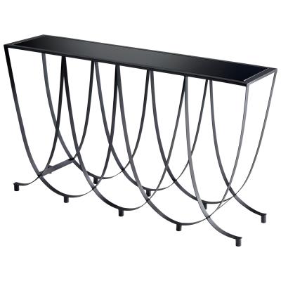Suffolk Console Table | Cyan Design | Trovati Studio | Glass | Iron | Black