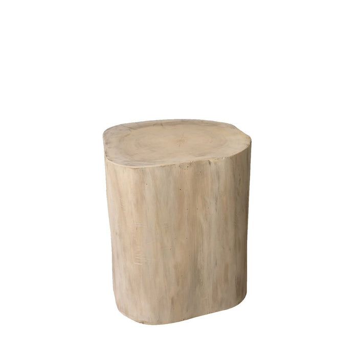 Padma's Plantation Natural Tree Stump Side Table - 15" White - Trovati