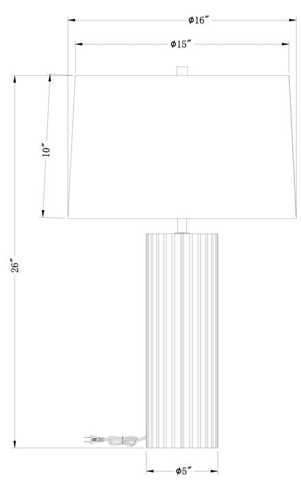 Dixon Table Lamp (White) - FlowDecor | Trovati Studio