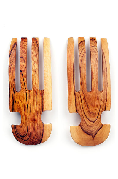 Olivewood Salad Tossing Claws (White Bone) | African | Trovati Studio