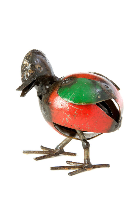 Swahili African Modern Colorful Recycled Oil Drum Chick Sculpture - Trovati