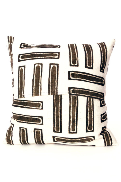 Malian Black and White Decorative Pillow Cover