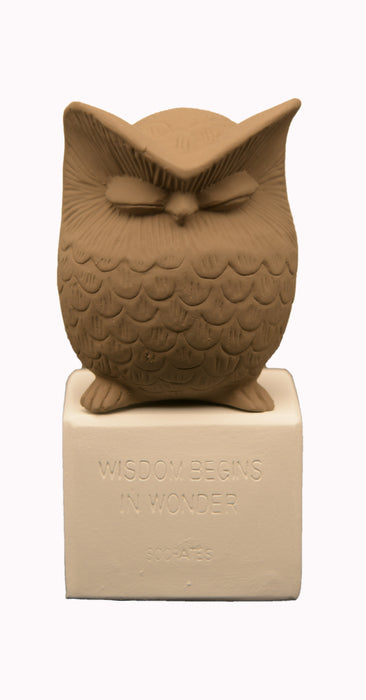 Owl Ceramic Statue (Brown) - Sophia - Trovati