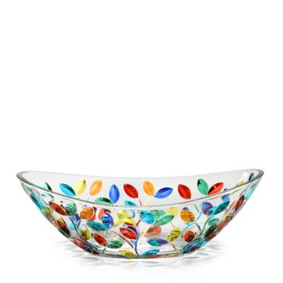 Tree of Life Oval Centerpiece Bowl | Venetian Glass | Trovati Studio