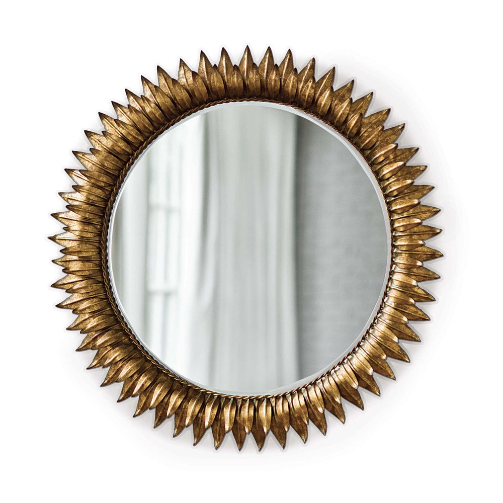Sunflower Mirror | Antique Gold | Regina Andrew | Trovati Studio