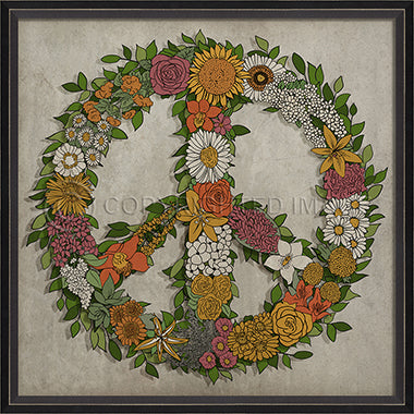 Print - Floral Peace Sign - Spicher and Company | Trovati