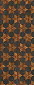 Vinyl Floorcloth - The Prettiest Star (woodgrain brown dark grey) - Spicher and Company | Trovati