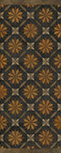 Vinyl Floorcloth - Roycrofter - Seems to Me (gold star black diamond pattern) - Spicher and Company | Trovati