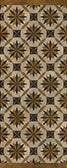 Vinyl Floorcloth - Roycrofter - Friendship (gold star white circle pattern) - Spicher and Company | Trovati