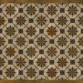 Vinyl Floorcloth - Roycrofter - Friendship (gold star white circle pattern) - Spicher and Company | Trovati