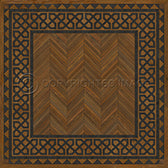 Vinyl Floorcloth -  Dulwich - Spicher and Company | Trovati | Brown | Black | Wood grain | square