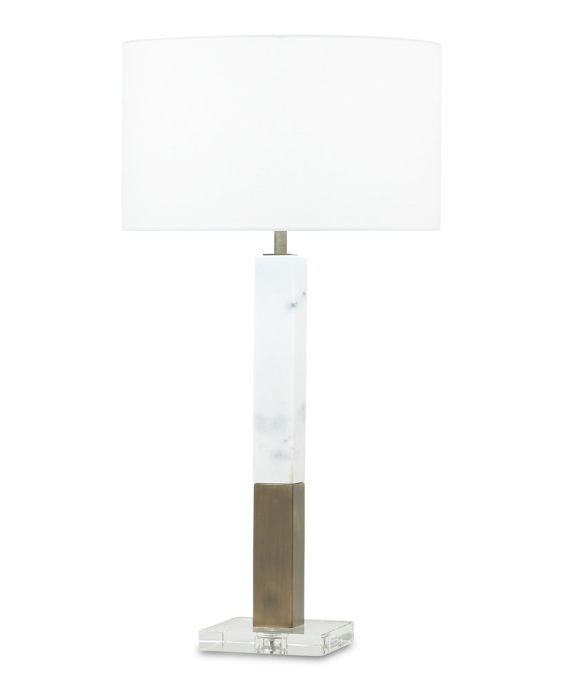 Sanders Table Lamp (White Marble) - FlowDécor