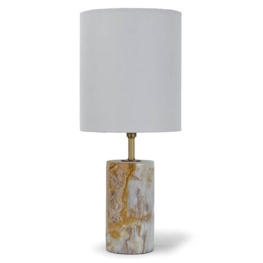 Regina Andrew Design Jade & Brass Mini Cylinder Lamp