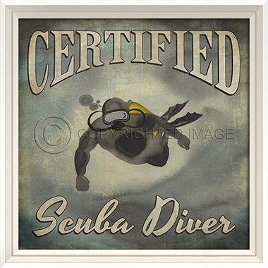 Beach Print - Certified Scuba Diver - Trovati