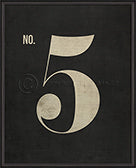 Numbers on Black Wall Print No. 5 - Spicher and Company - Trovati