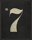 Numbers on Black Wall Print No. 7 - Spicher and Company - Trovati