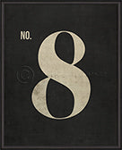 Numbers on Black Wall Print No. 8 - Spicher and Company - Trovati