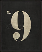Numbers on Black Wall Print No. 9 - Spicher and Company - Trovati