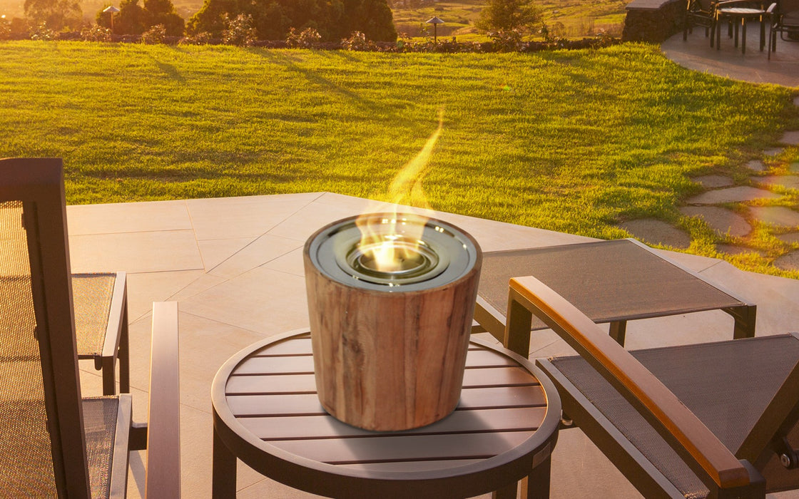 Sag Harbor Teak Wood Fire Bowl | Anywhere Fireplace| Trovati Studio
