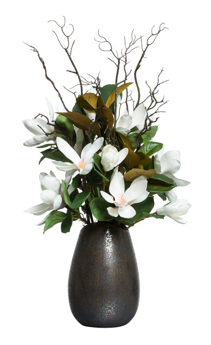 Magnolia/Manzanita in Tall Bronze Pot | Botanicals | Trovati Studio