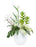 Mixed White Tropicals in White Vase | Botanicals | Trovati Studio