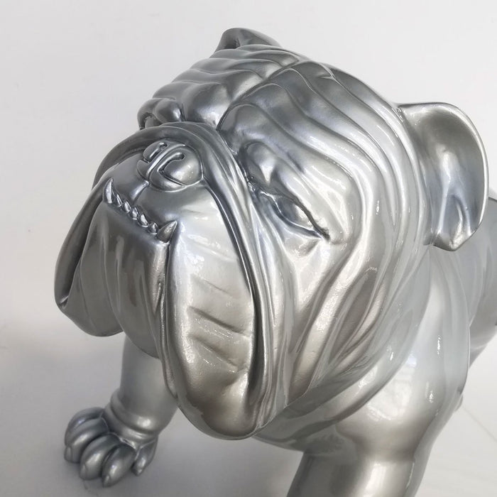 Bulldog Sculpture | Gold Leaf Design | Trovati Studio | Silver