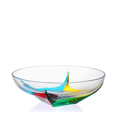 Fusion Crystal Centerpiece Bowl | Venetian Glass | Trovati Studio