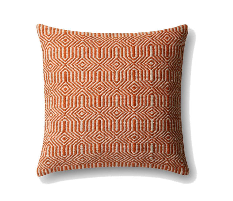 Loloi Equilibrium Indoor Outdoor Pillow - Orange - Trovati