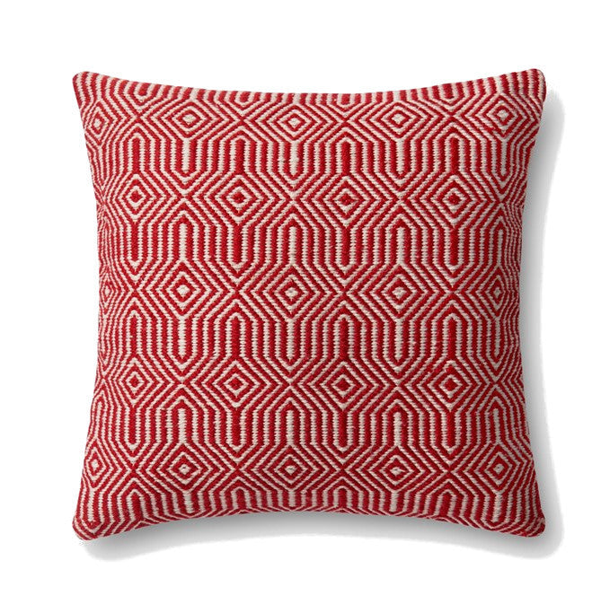Loloi Equilibrium Indoor Outdoor Pillow - Red - Trovati