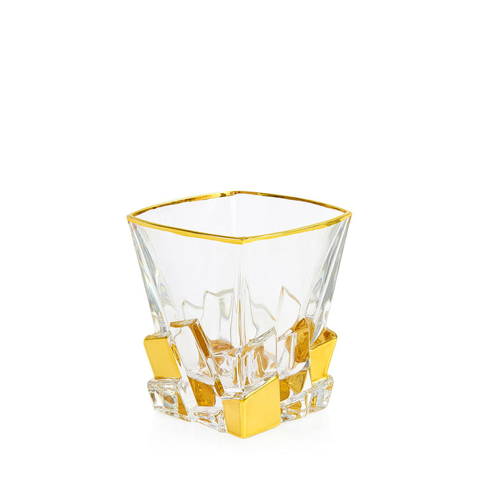 Mondrian Crystal Whiskey Glass | Venetian Glass | Trovati Studio