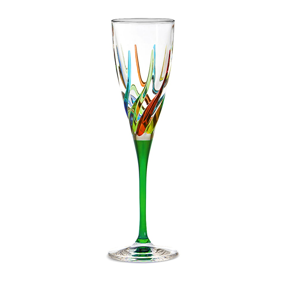 Trix Champagne Flues | Venetian Glass | Trovati Studio