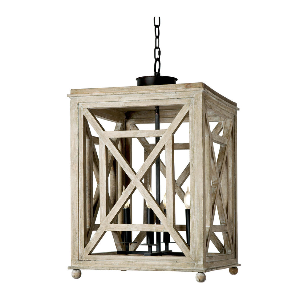 Wood Lattice Lantern | Regina Andrew | Trovati Studio