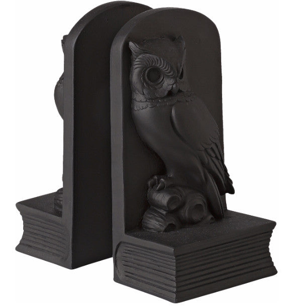 Owl Ceramic Bookends (Black) - SOPHIA