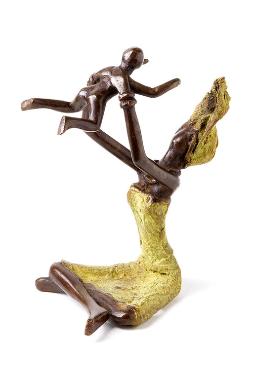 Playtime Mother and Child Bronze Sculpture | African | Trovati Studio