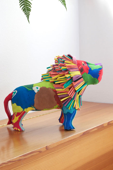 African Recycled  Flip Flop Lion Sculpture | Trovati Studio