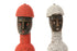 Swahili Red Beaded Tall Namji Doll With Hat - Trovati