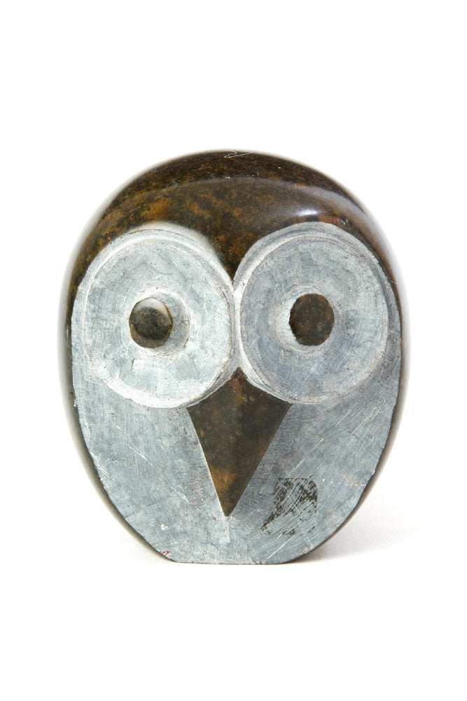 Swahili African Modern Shona Stone Owl Sculpture - Small - Trovati