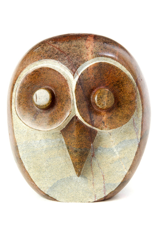 Swahili African Modern Shona Stone Owl Sculpture - Large - Trovati