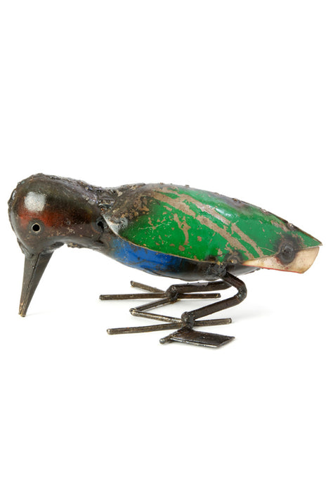 Swahili African Modern Recycled Oil Drum Hanging Woodpecker Sculpture - Trovati
