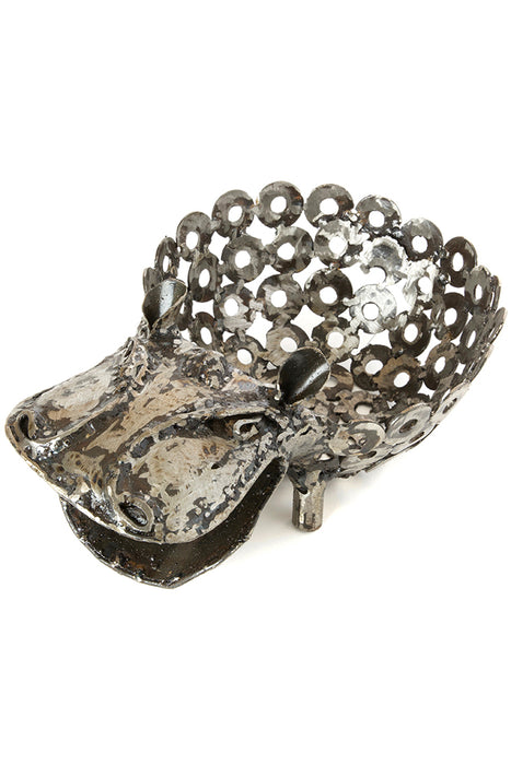 Hippo Recycled Metal Plant Holder | African Sculpture | Trovati Studio
