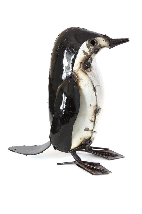 Swahili Recycled Metal Penguin Sculptures - Trovati