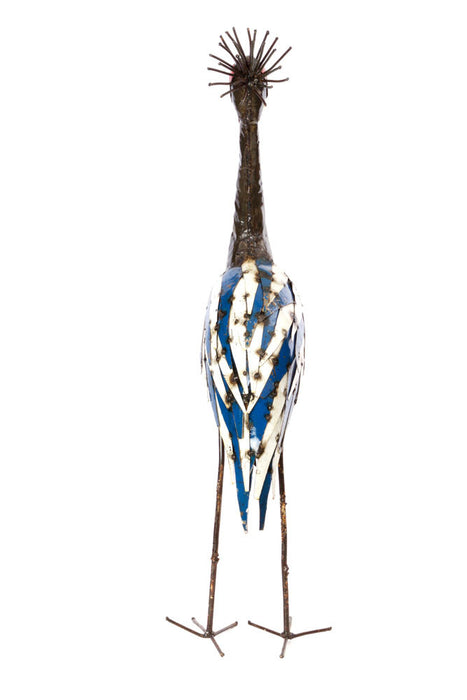 Swahili Recycled Metal Crowned Crane Sculptures - Trovati