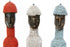 Swahili Blue Beaded Tall Namji Doll With Hat - Trovati
