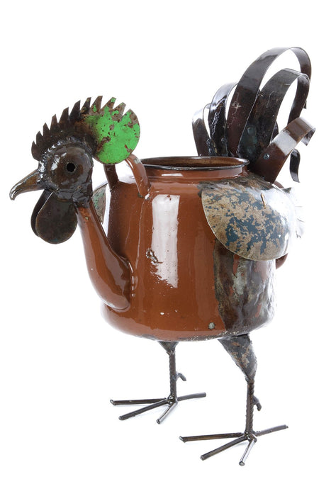 African Recycled Teapot Rooster Planter | Swahili Modern | Trovati Studio